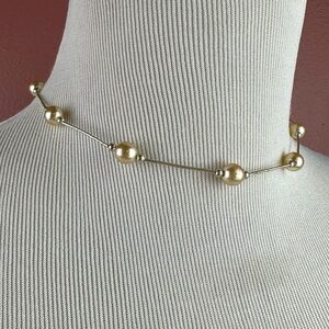 Jordan sterling silver .925 ivory pearl with silver beads choker necklace
